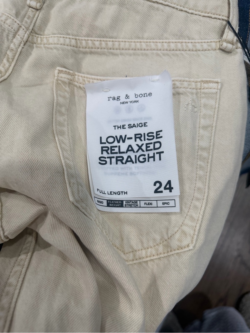 rag & bone Cam Relaxed Straight Boxer Jean NWT sz 24 - Picture 6 of 7